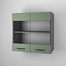 Шафчик-вітрина навісна з МДФ фасадом на стіну Кухонний підвісний шаф 60 см Верхні модулі для кухні, фото 6