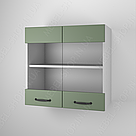 Шафчик-вітрина навісна з МДФ фасадом на стіну Кухонний підвісний шаф 60 см Верхні модулі для кухні, фото 3