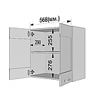 Шафчик-вітрина навісна з МДФ фасадом на стіну Кухонний підвісний шаф 60 см Верхні модулі для кухні, фото 10