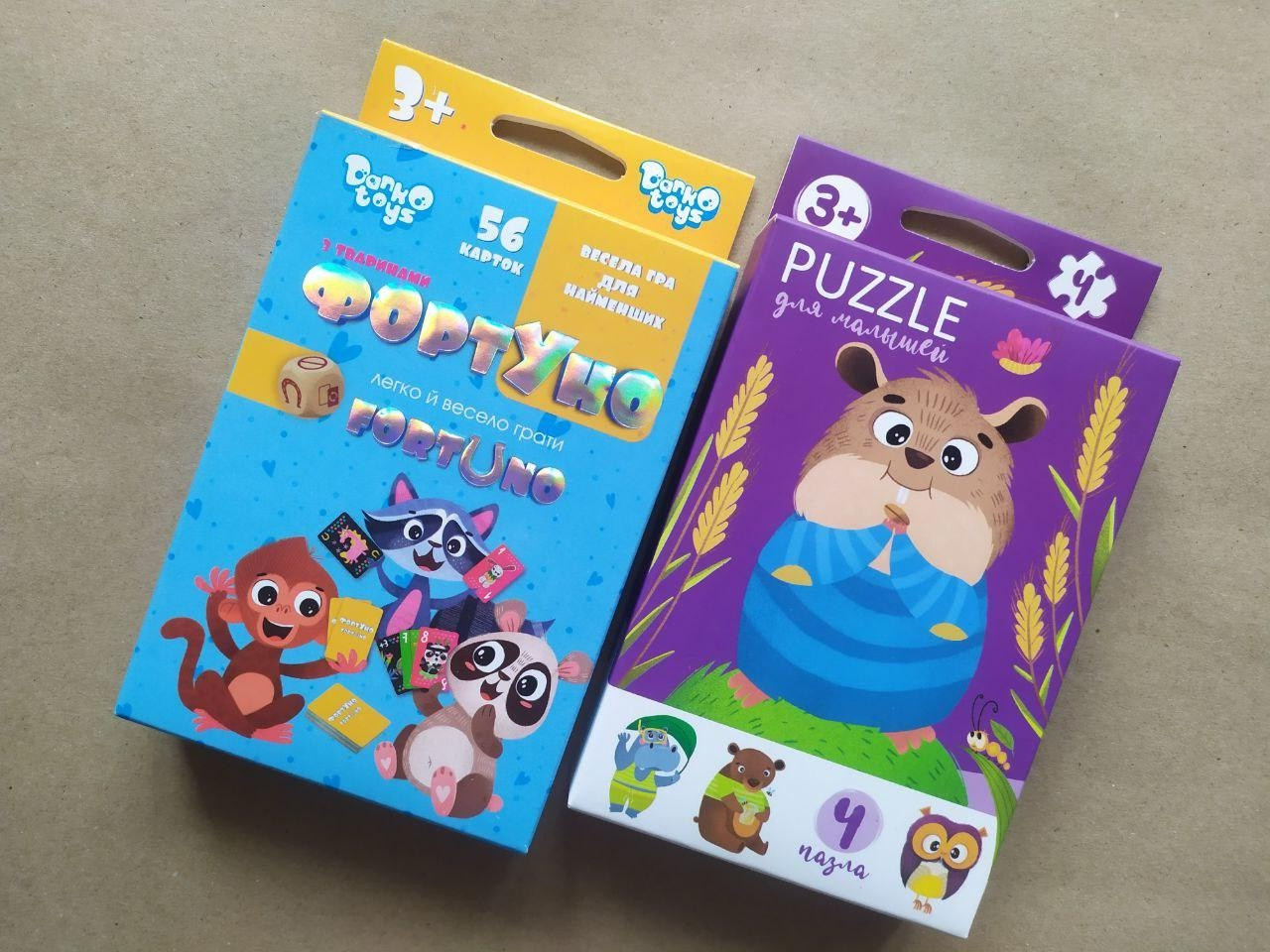 Комплект ігор Danko Toys. Фортуно-Fortuno Тварини + Puzzle