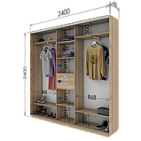 Шафа-купе (1900-2700*450*2400) дсп/дсп/дсп, фото 8