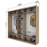 Шафа-купе (1900-2700*450*2400) дсп/дсп/дсп, фото 10