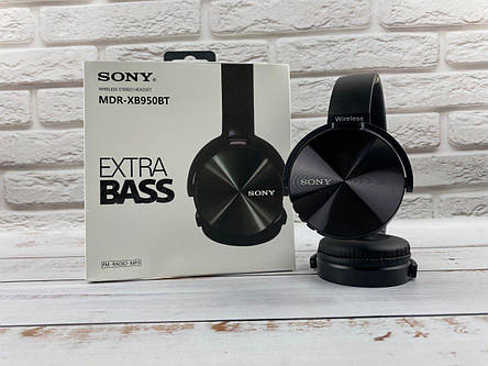 Бездротові накладні навушники для Sony MDR-XB950BT Black Bluetooth, фото 1
