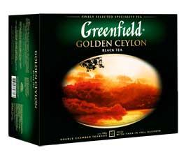 Чай Грінфілд чорний цейлонський Golden Ceylon 50 пакетиків