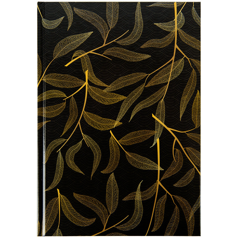 Книга записна Waves А4, 96 арк, кліт., чорна