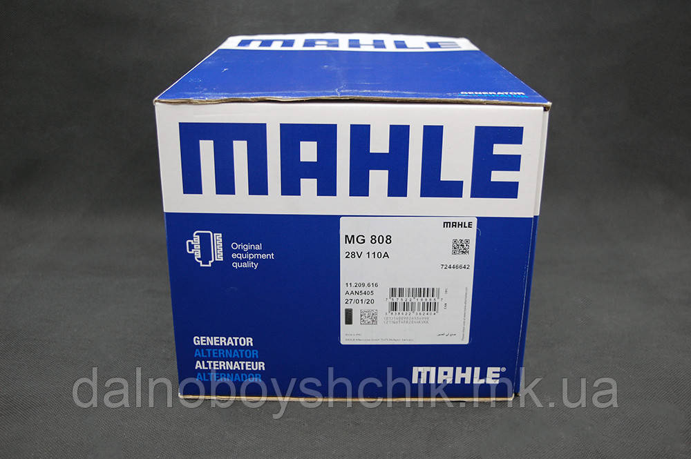Генератор 28V 110A DAF CF85/ XF105 MAHLE MG 808 (1649066, 1649066R, 1927312, 1927312R, 1976292), фото 1