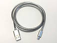 Кабель в металлической оплетке Micro-USB для зарядки и синхронизации, фото 3