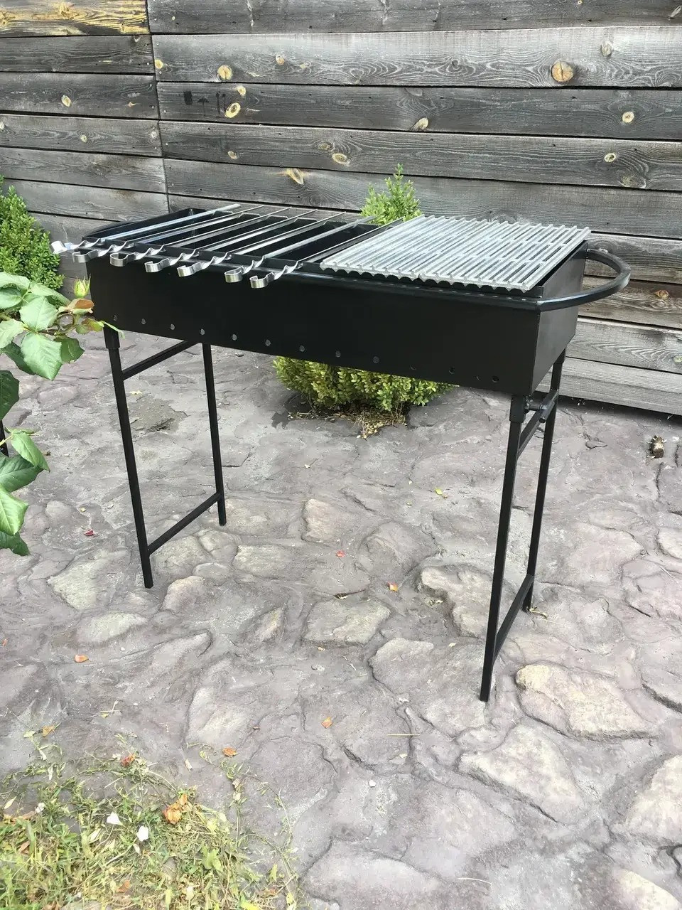 Мангал переносной для шашлыка барбекю на 12 шампуров 4 мм со съемными ...