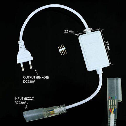 Контролер RGB Neon 220B 500W-Micro-N (шнур з вилкою), фото 2