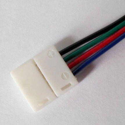 Конектор для світлодіодних стрічок OEM SC-08-SW-10-4 10 mm RGB joint wire (провід-затискач), фото 2