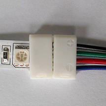 Конектор для світлодіодних стрічок OEM SC-08-SW-10-4 10 mm RGB joint wire (провід-затискач), фото 3