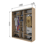 Шафа-купе (1900-2700*450*2200), фото 2