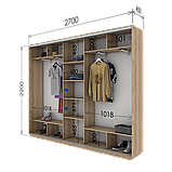 Шафа-купе (1900-2700*450*2200), фото 6