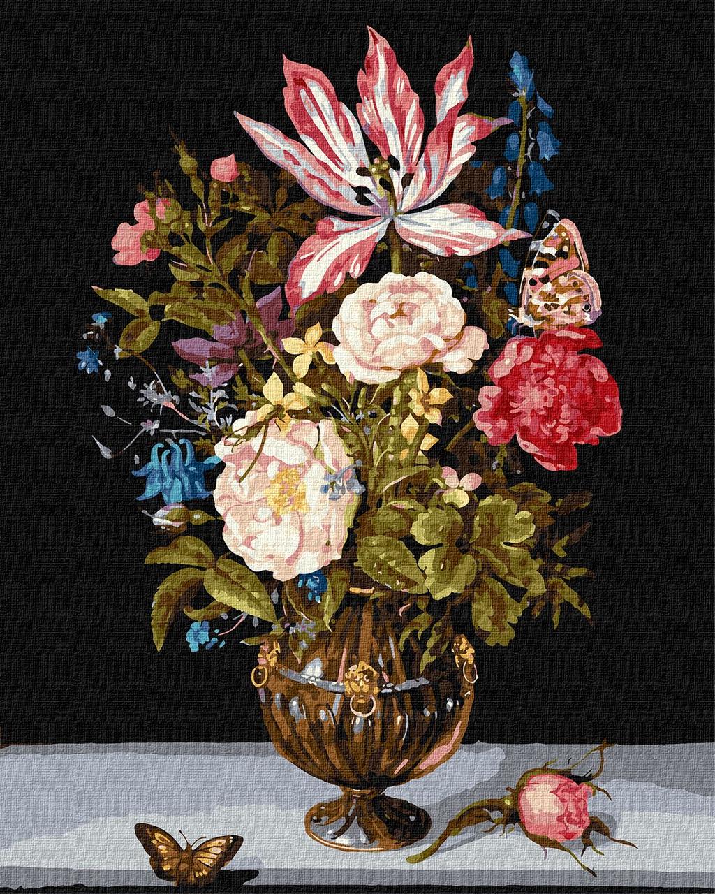 Картина за номерами Квітуча композиція ©Ambrosius Bosschaert de Oude 40х50 Ideyka (KHO3224)