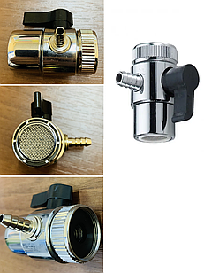 Перехідник зі змішувача на шланг 10мм. Дивертор на кран (внутрішня різьба)