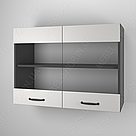 Навісні шафи-вітрини для кухні з 2 полицями для посуду 80 см Навісна кухонна тумба з фасадом з МДФ, фото 7