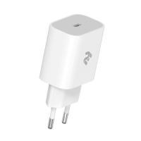 Зарядний пристрій 2E USB-C Wall Charger PD3.0 DC5V\/3A, 20W, white (2E-WC1USBC20W-W)