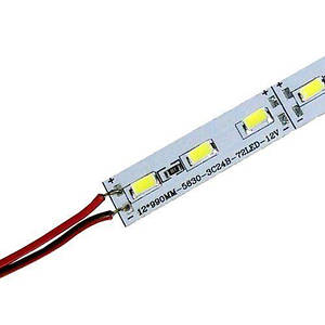 Світлодіодна лінійка BRT 5630-72 led WW 24 W 3500 K, 12 В, IP20 теплий білий зі скотчем