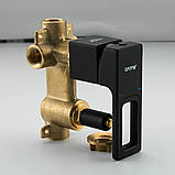 Вбудована душова система GAPPO G7117-6, вилив - перемикач на лійку, 3-функції, чорний, фото 5