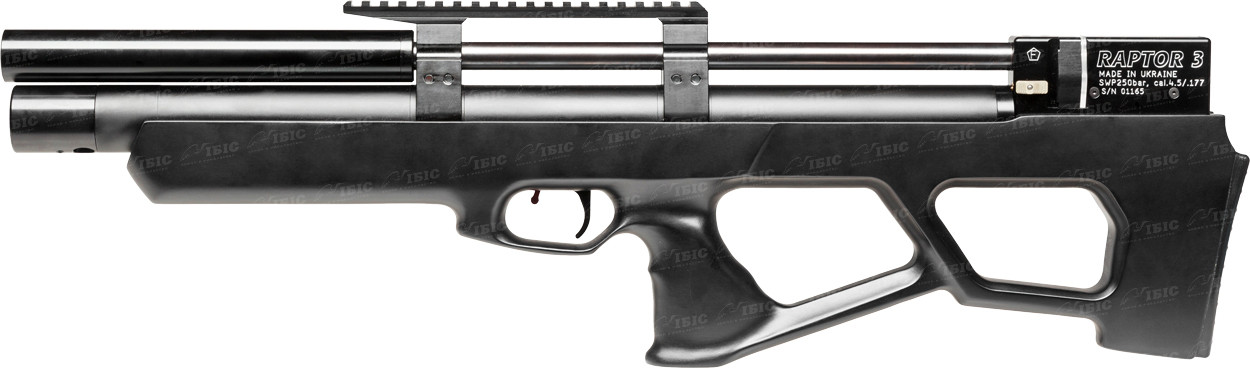 Пневматична гвинтівка PCP Raptor 3 Standart 4.5 мм 27 Дж чорний, з чохлом