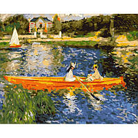 Картина за номерами "Катання на човні Сене" ©Pierre-Auguste Renoir Ідейка KHO2577 40х50 см melmil