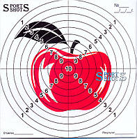 Мішень картонна S-Shots "Яблуко" 50 шт/пчк (138 мм х 138 мм)