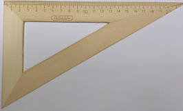 Трикутник дерев'яний 22 см (60*30*90)