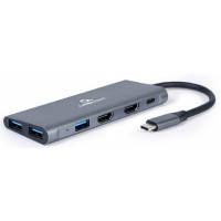 Концентратор Cablexpert USB-C 3-in-1 (HUB\/HDMI\/PD) (A-CM-COMBO3-01)