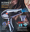 Фен для сушіння укладання волосся Kemei KM-8906 3000 Вт електрофен з іонізацією, фото 9