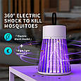 Лампа від комарів 5W "Mosquito killing Lamp YG-002" Сіра, антимоскітна лампа знищувач комах (лампа от комаров), фото 10