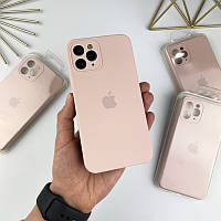 Силиконовый чехол с квадратными бортами на iPhone 11 Pro Max Pink Sand (19)