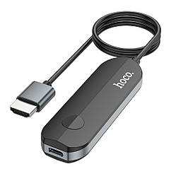 DR Адаптер перехідник Hoco UA23 4K HDMI to Lightning (F) 1m чорний