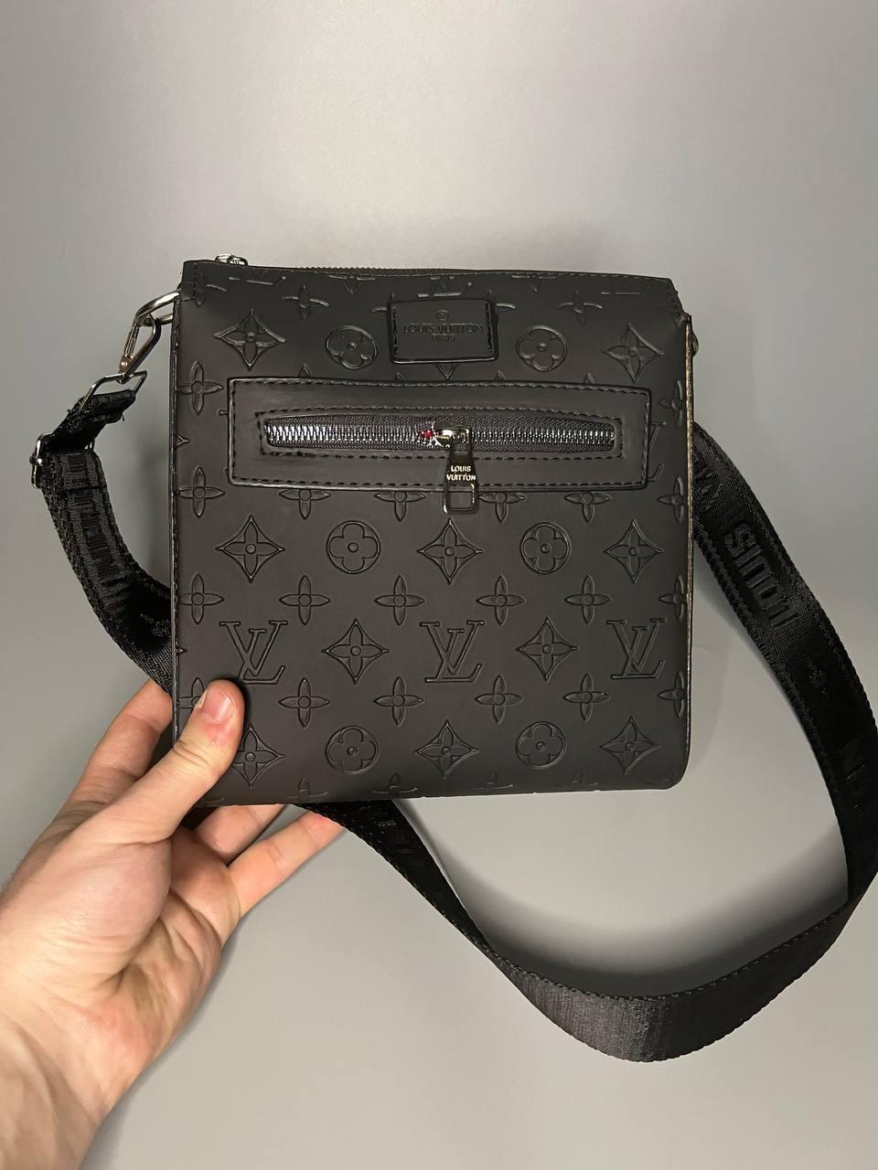 Сумка чоловіча Louis Vuitton чорний monogram в подарунковій упаковці