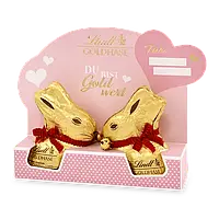 Шоколадные кролики Lindt Goldhase Milk Chocolate Easter Bunny Gold Vert 2s 100g