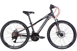 Велосипед Discovery 24 QUBE AM DD рама-11,5` AL 2022 чорно-червоний