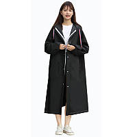 Дощовик з регулюванням за обсягом Жіночий Чорний, розмір XXL 100% EVA Minshen