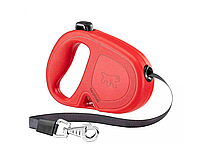 Рулетка-поводок Ferplast Flippy One Cord для собак, с лентой, размер M, красный, 16×3.4×11 см 75093222