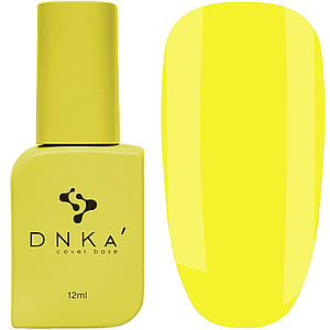 Каучукова база DNKa Cover Base №0021 Sunny, 12 мл насичена жовта