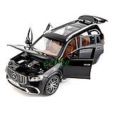 Машинка Mercedes GLS63 джип моделька іграшка металева колекційна 21 см Чорний (59974), фото 2