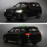 Машинка Mercedes GLS63 джип моделька іграшка металева колекційна 21 см Чорний (59974), фото 6