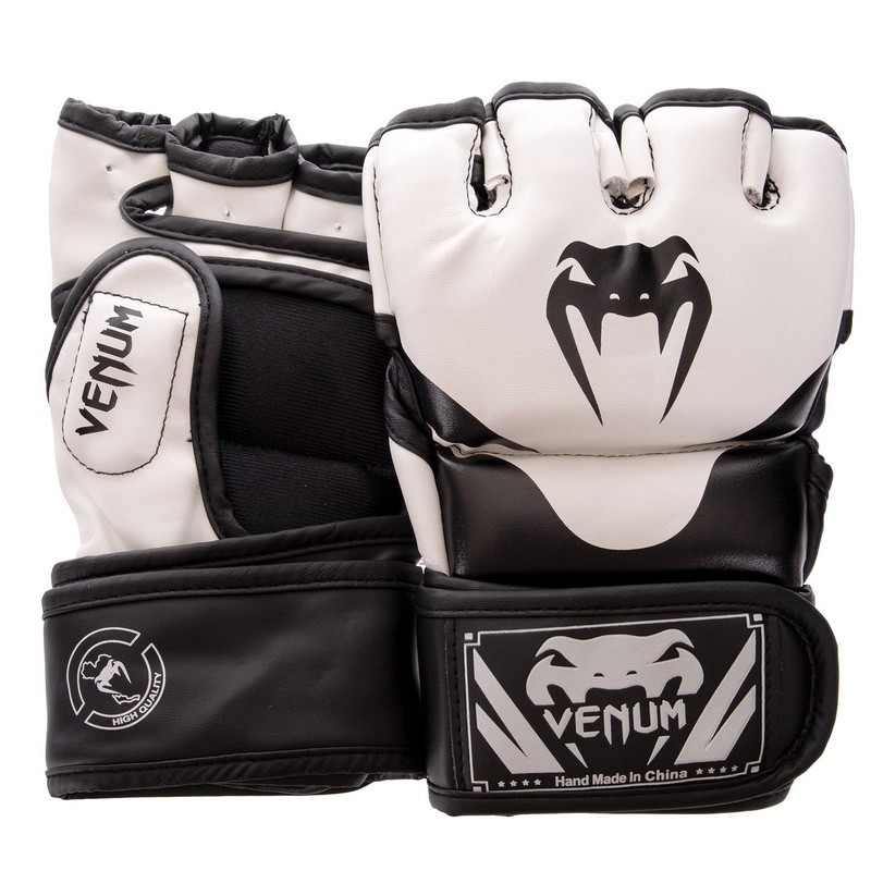 Рукавиці для змішаних єдиноборств MMA Venum PU р-рS, білі