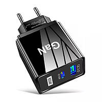 Сетевое зарядное устройство для быстрой зарядки зарядный блок GaN для телефона PD 65W + QC4.0 USB