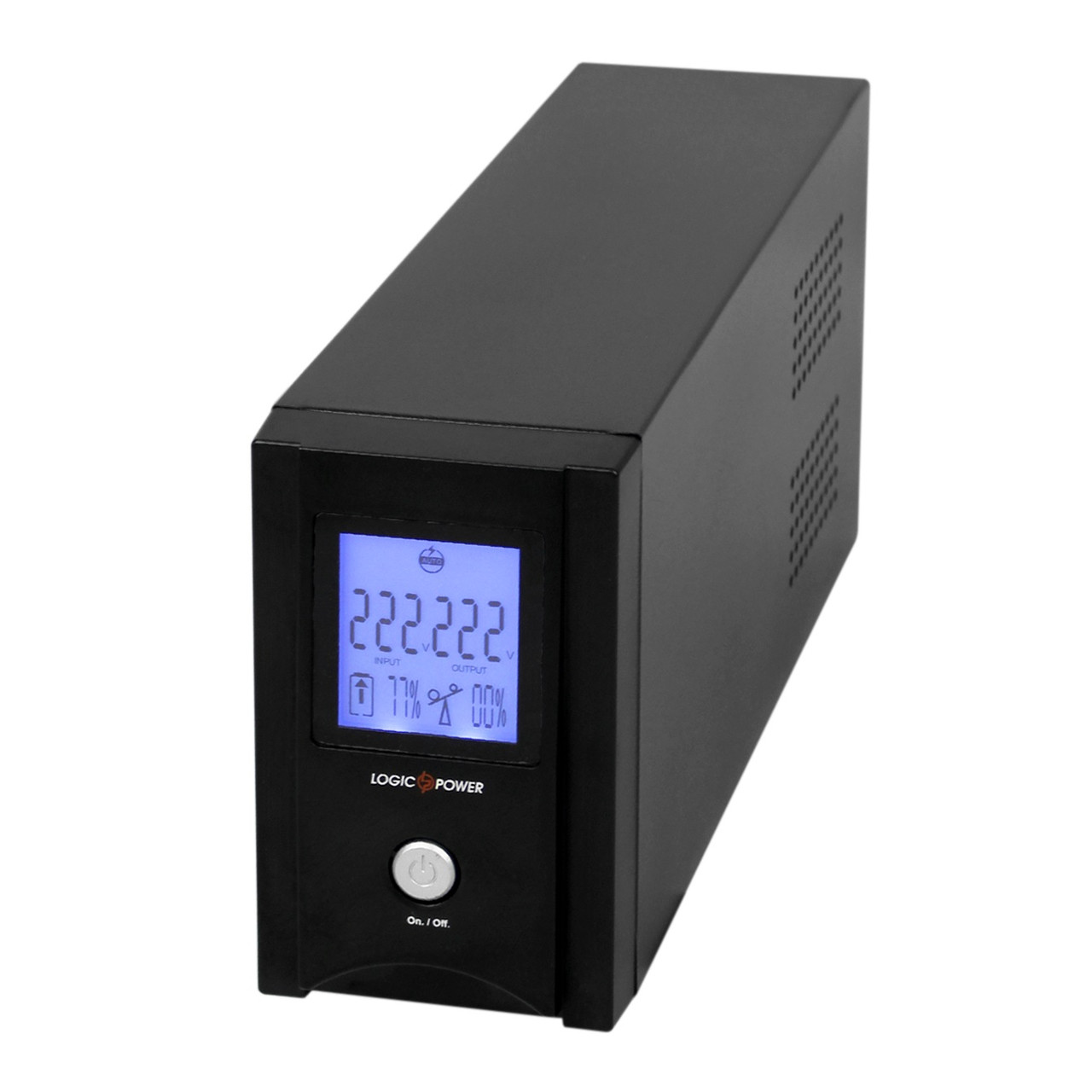 ДБЖ LogicPower UL650VA, Lin.int., AVR, 2 x євро, USB, LCD, метал