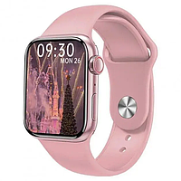 Умные смарт часы Smart Watch GS8 Mini 41mm смарт-часы с магнитной зарядкой и функцией звонка розовые