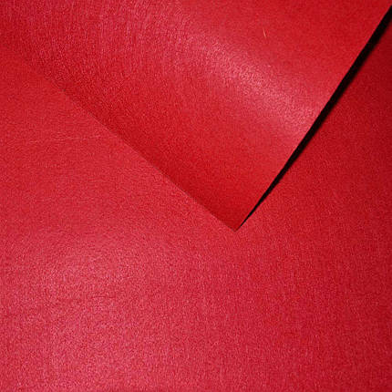 Фетр твердий 1 мм, лист 20x30 см, червоний (Китай), фото 1