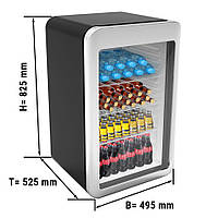 Мини-холодильник ( объем: 113 л / 1 стекл.дверь / цвет: черный) GGM Gastro