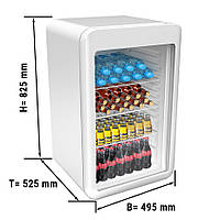 Мини-холодильник (объем: 113 л / 1 стекл.дверь / цвет: белый) GGM Gastro