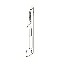 Леза для скальпеля №15 із кріпленням стандарт №3, уп./100 шт., Schreiber 3635/15