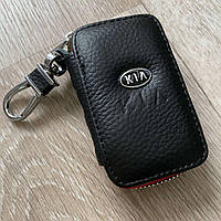 Автомобильный кожаный чехол брелок для ключей от машины, брелок сигнализации натуральная кожа KIA(YP)