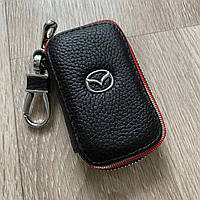 Автомобильный кожаный чехол брелок для ключей от машины, брелок сигнализации натуральная кожа Mazda(YP)